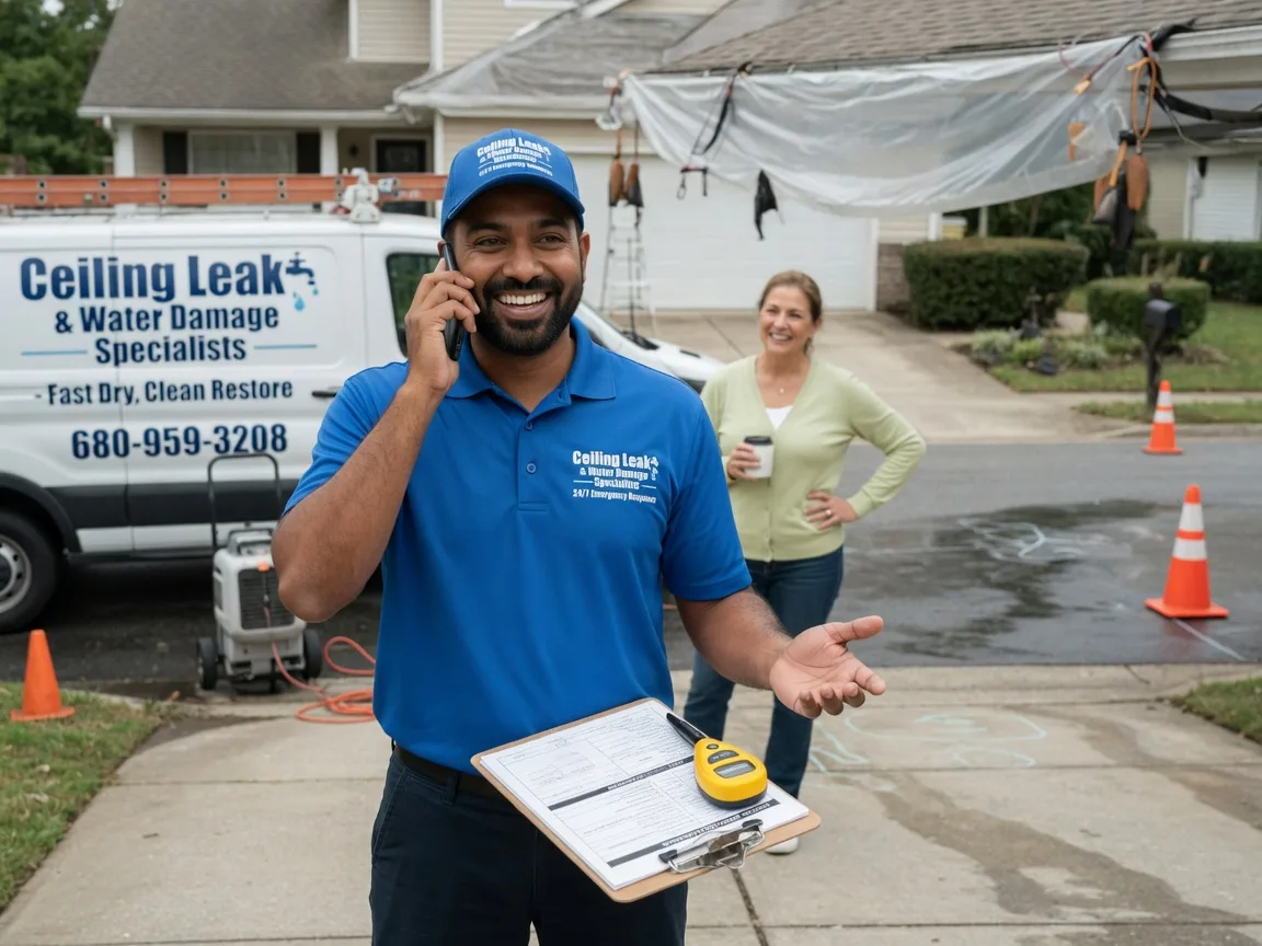 Ceiling Leak Cleanup Amazonia, MO FAQs